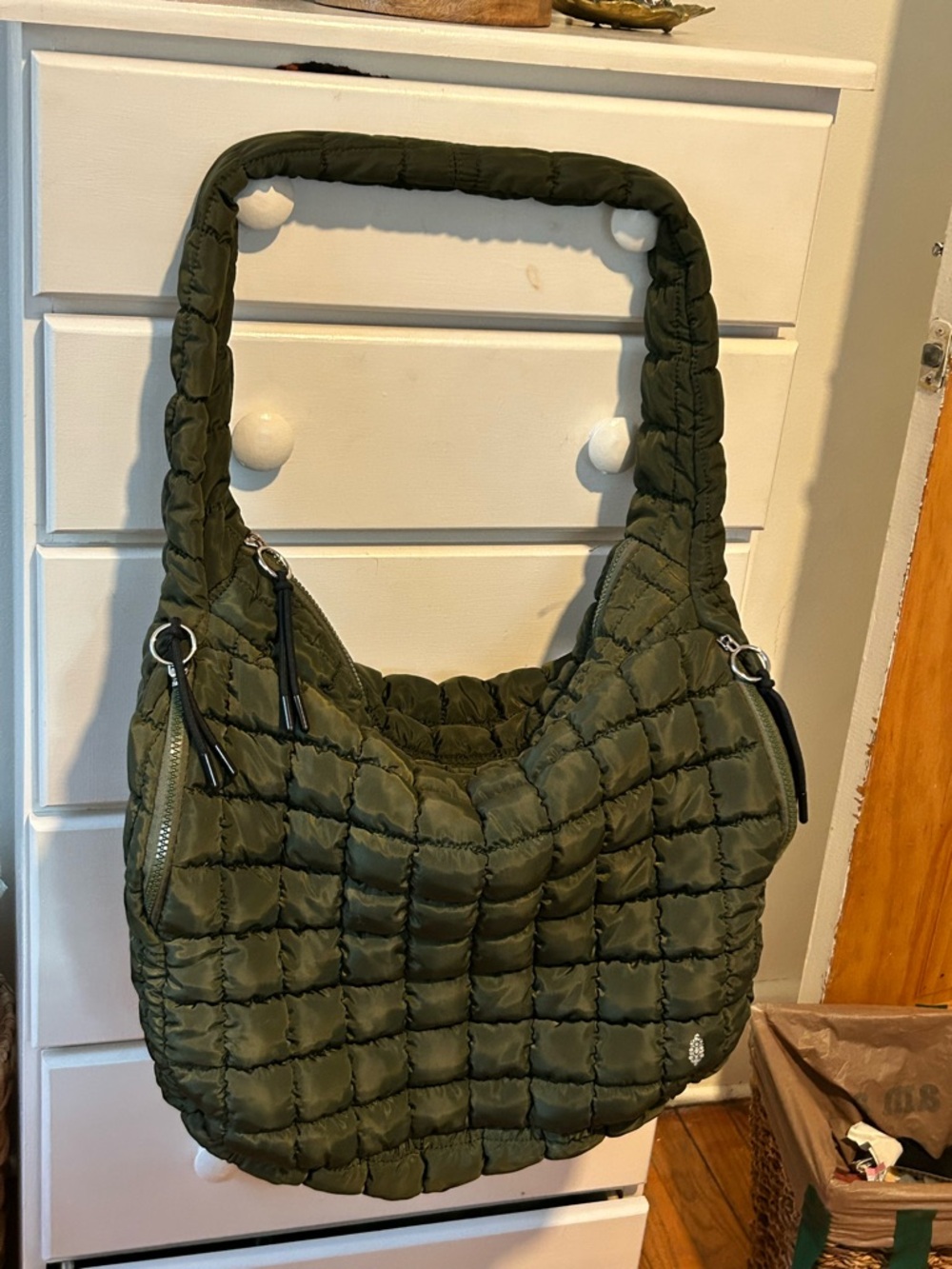 Free People Movement Carryall Quilted Bag Olive Green - Picture 2 of 6